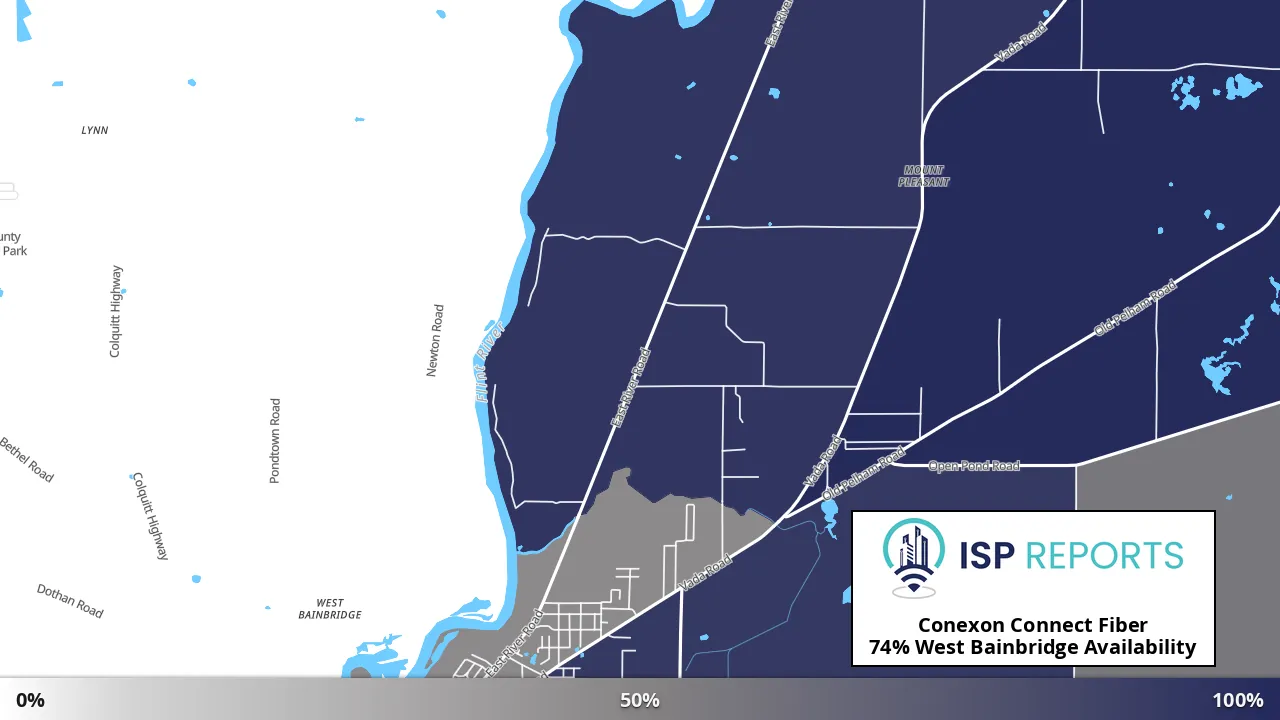 West Bainbridge, GA map of internet availability