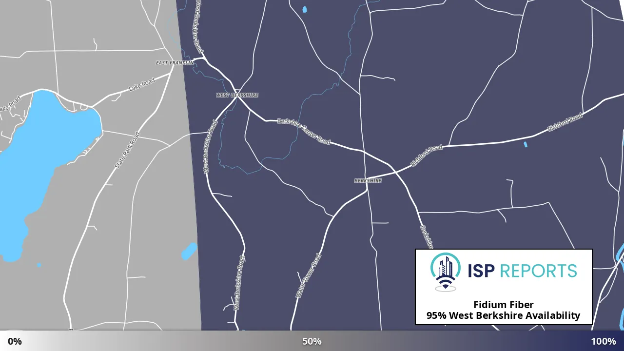 West Berkshire, VT map of internet availability