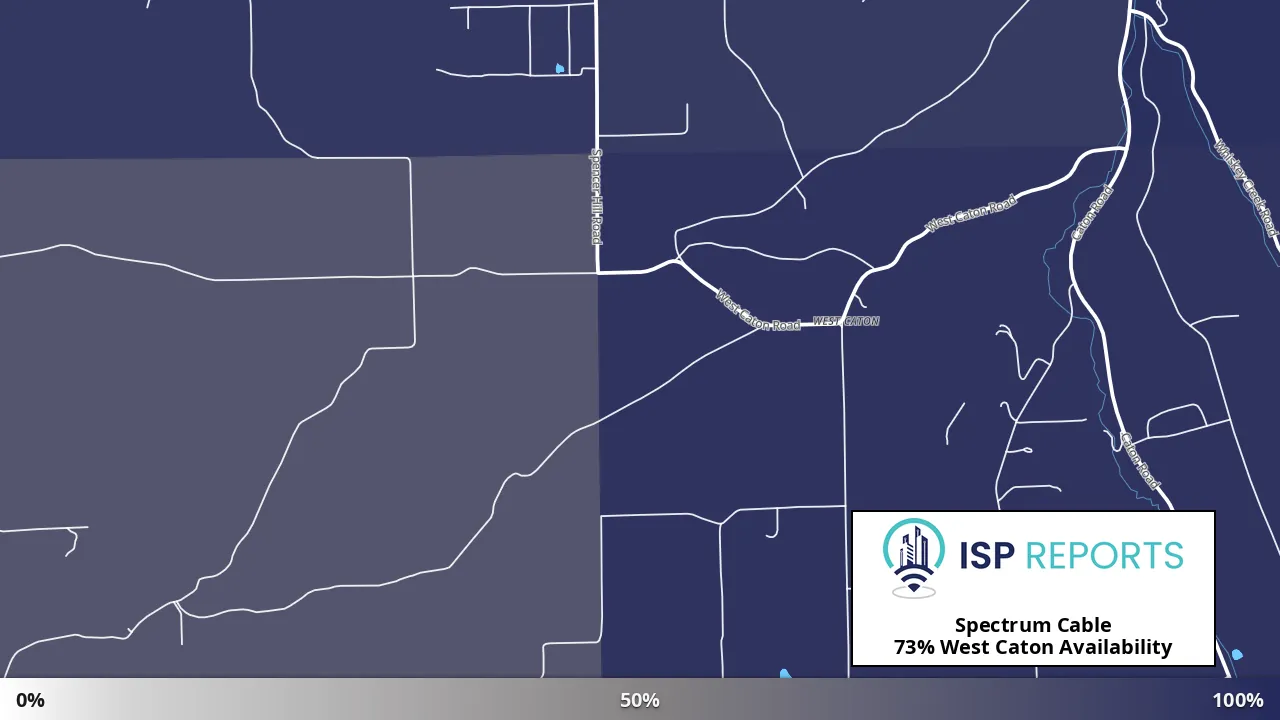 West Caton, NY map of internet availability