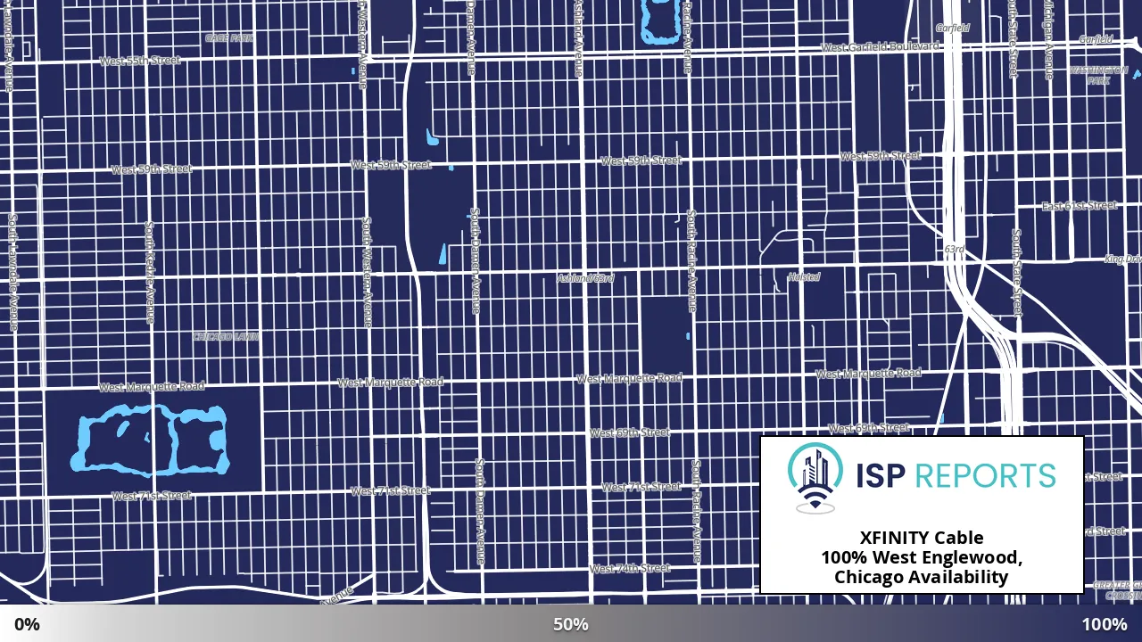 West Englewood, Chicago, IL map of internet availability