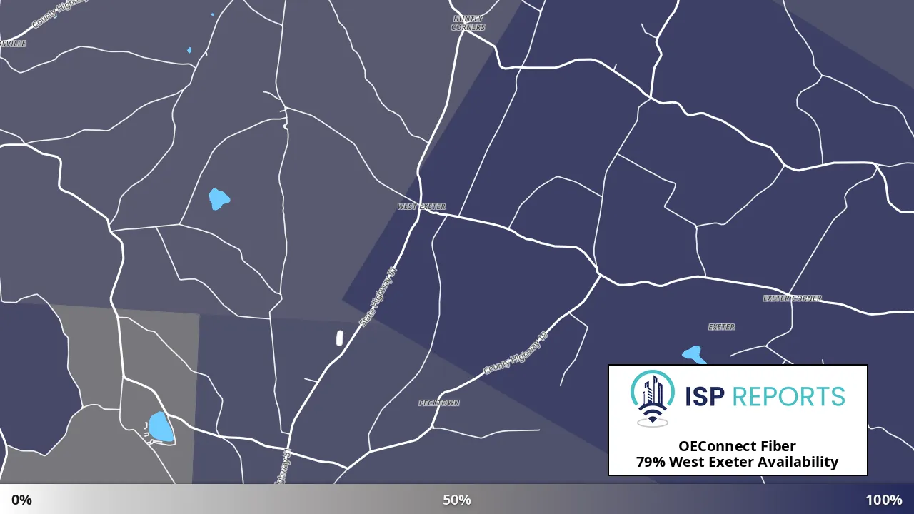 West Exeter, NY map of internet availability