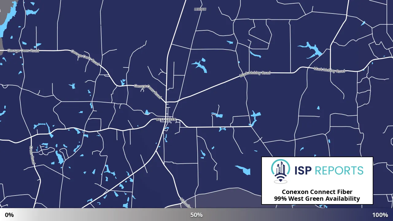 West Green, GA map of internet availability