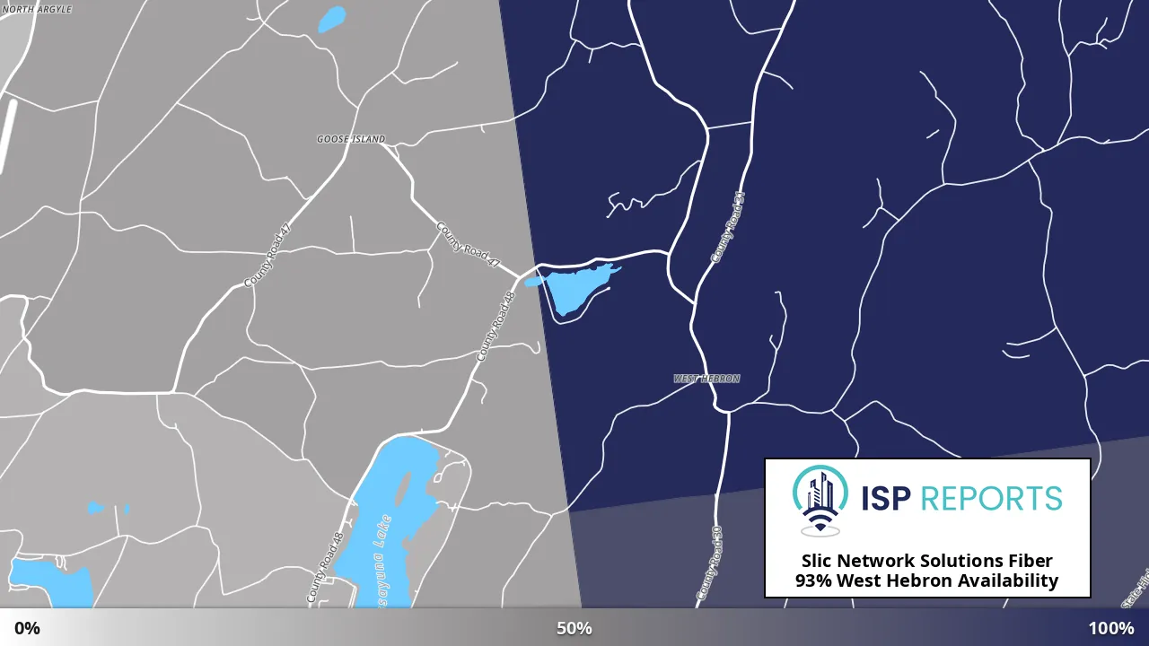 West Hebron, NY map of internet availability