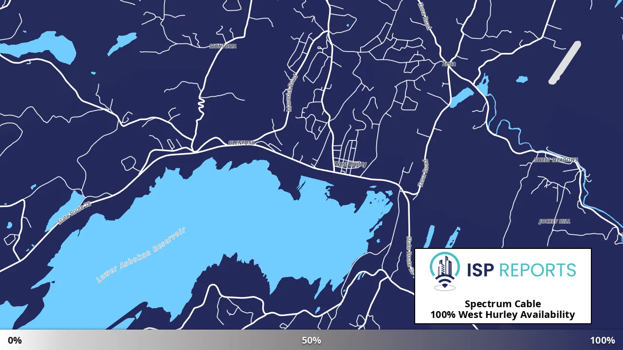 West Hurley, NY map of internet availability