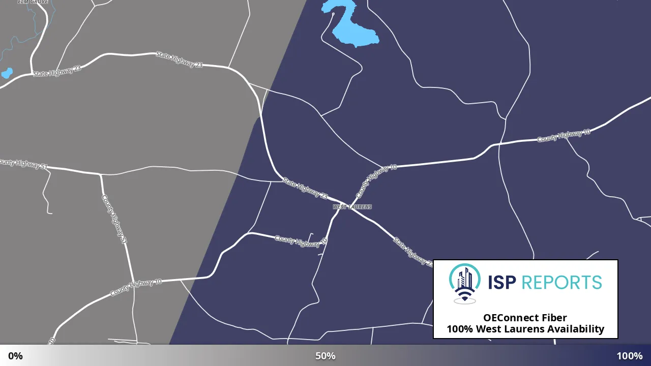 West Laurens, NY map of internet availability
