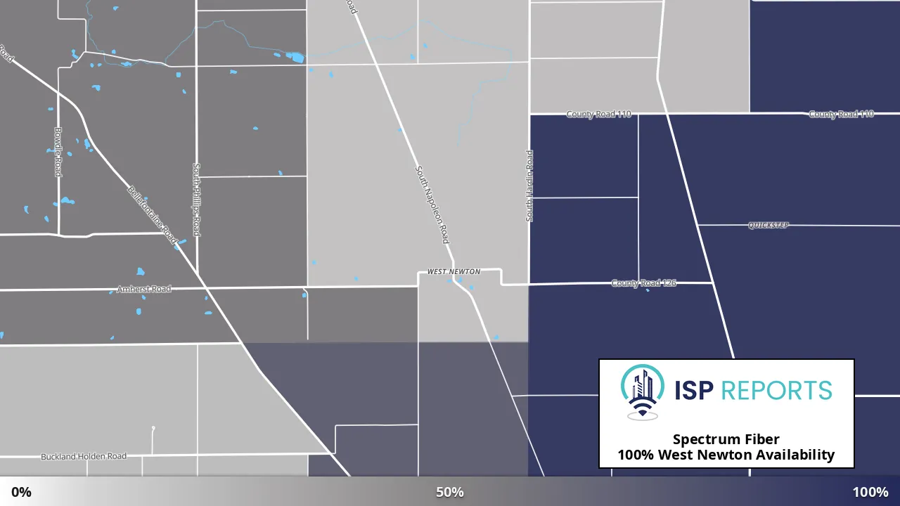 West Newton, OH map of internet availability