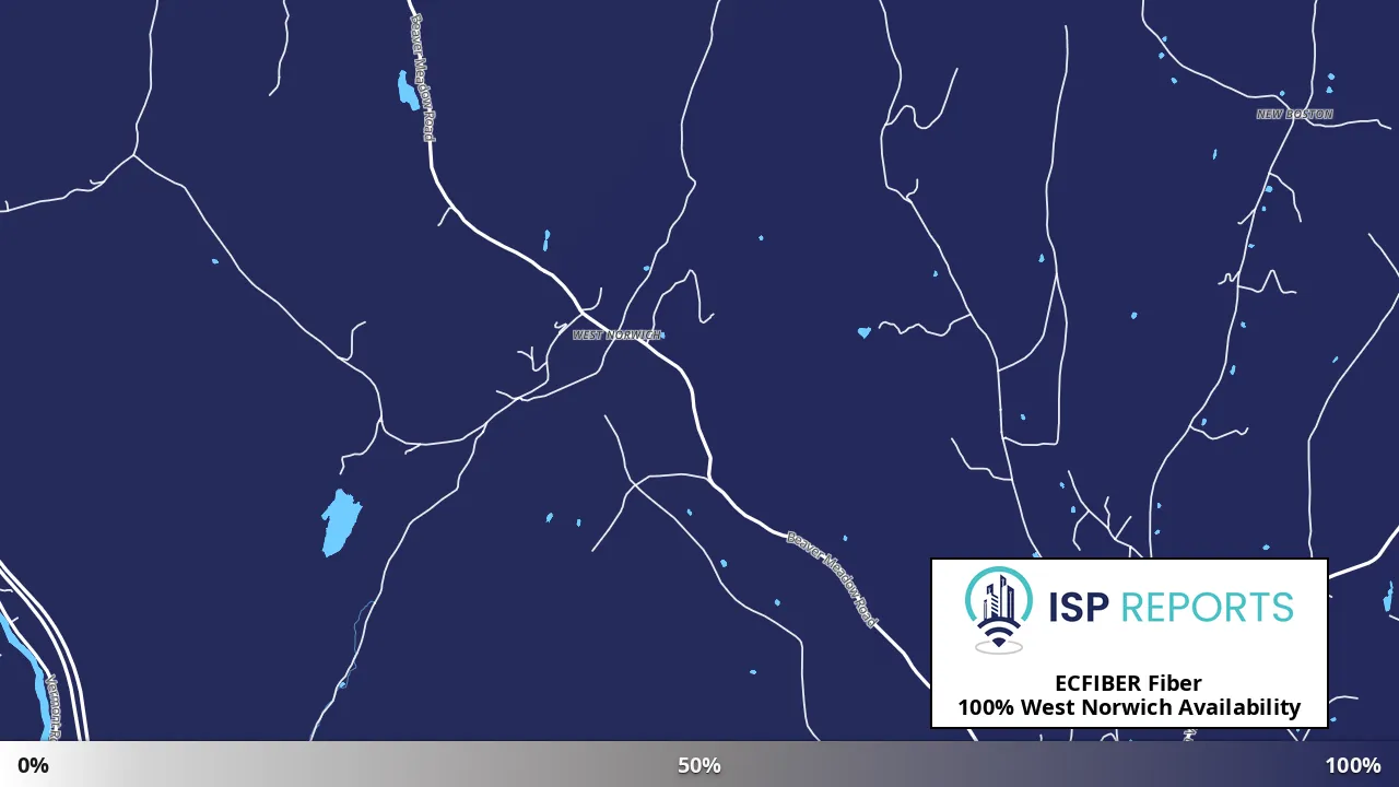West Norwich, VT map of internet availability