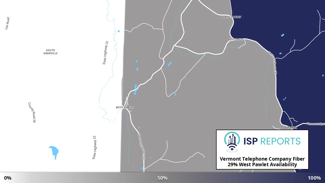 West Pawlet, VT map of internet availability