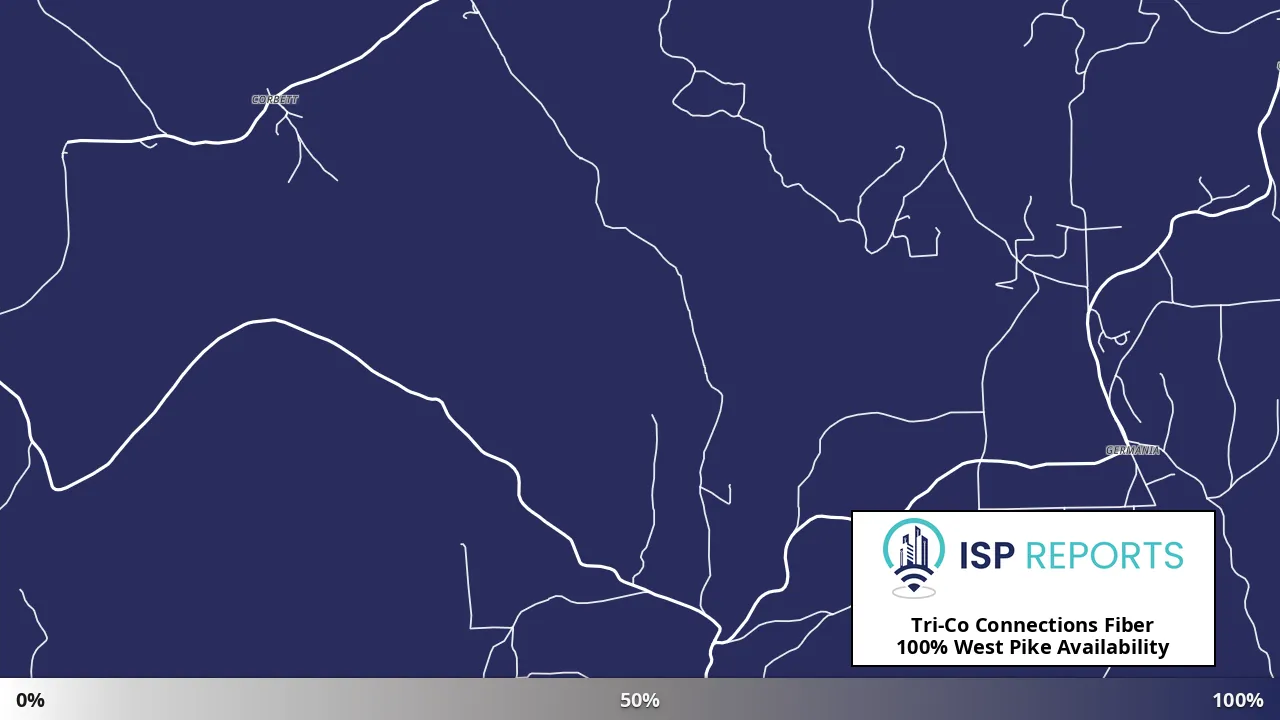 West Pike, PA map of internet availability