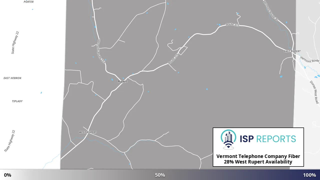 West Rupert, VT map of internet availability