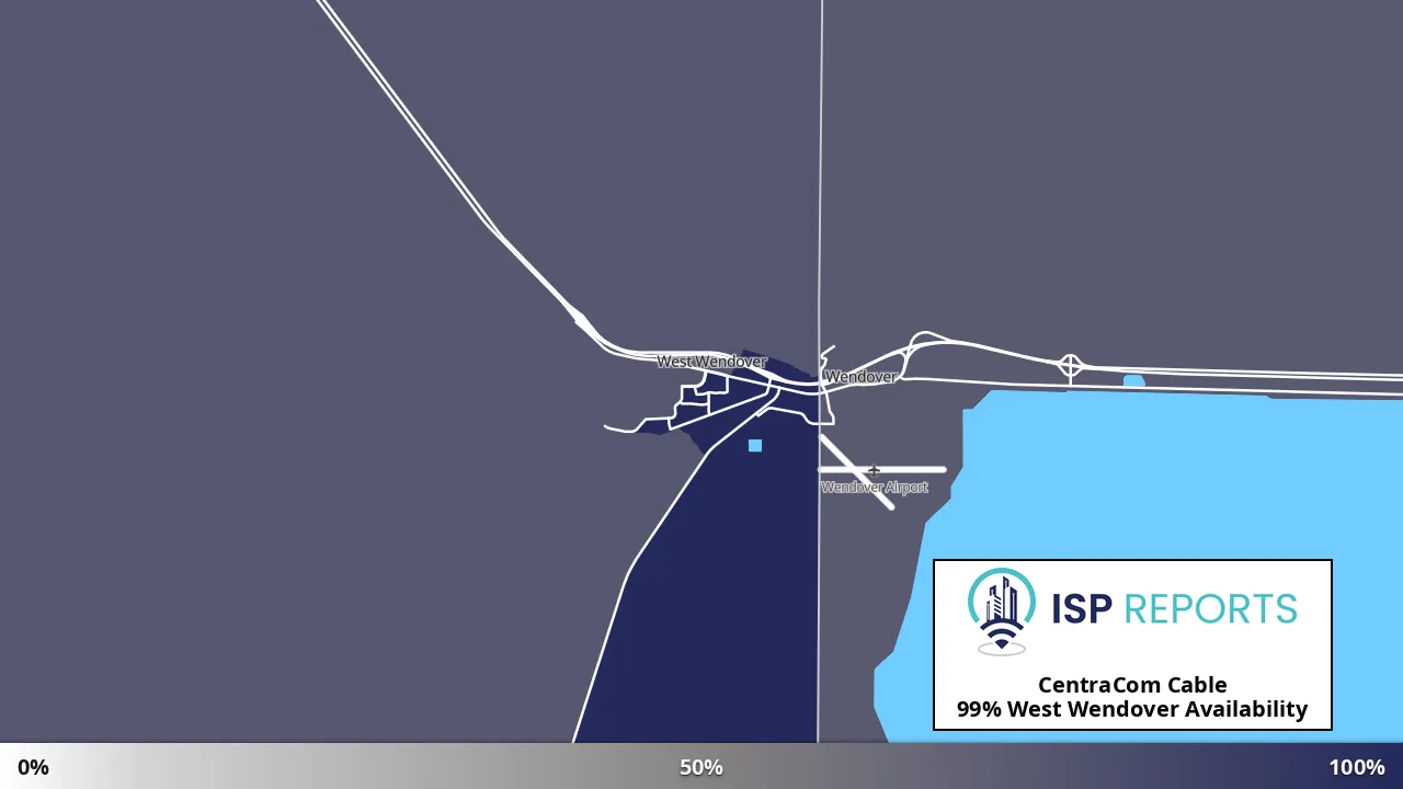 West Wendover, NV map of internet availability