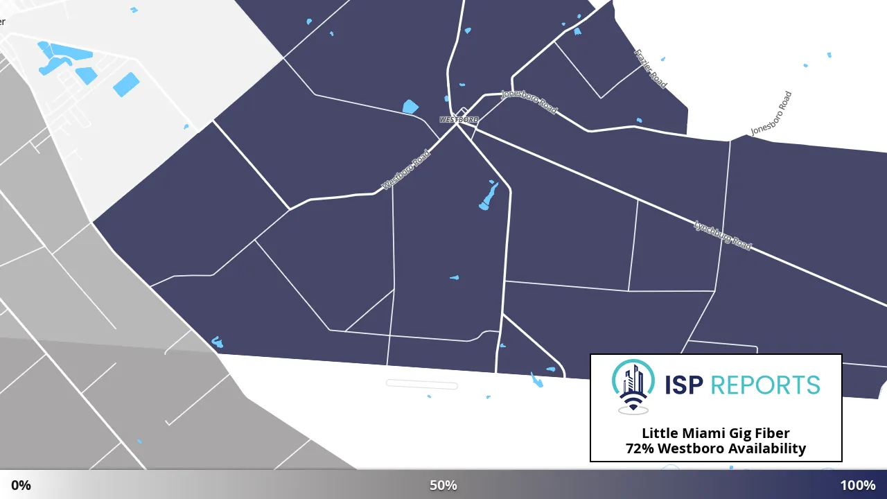 Westboro, OH map of internet availability