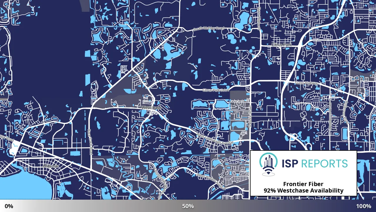 Westchase, FL map of internet availability