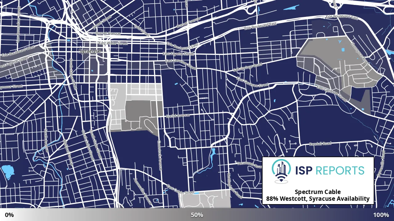 Westcott, Syracuse, NY map of internet availability