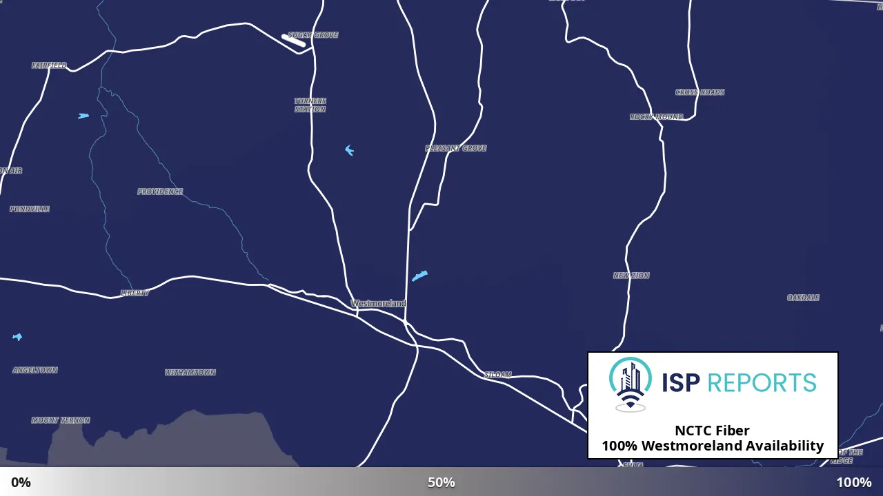 Westmoreland, TN map of internet availability