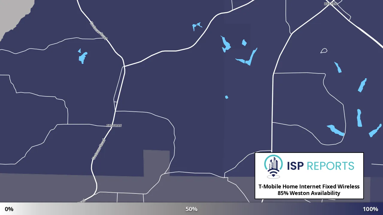 Weston, GA map of internet availability