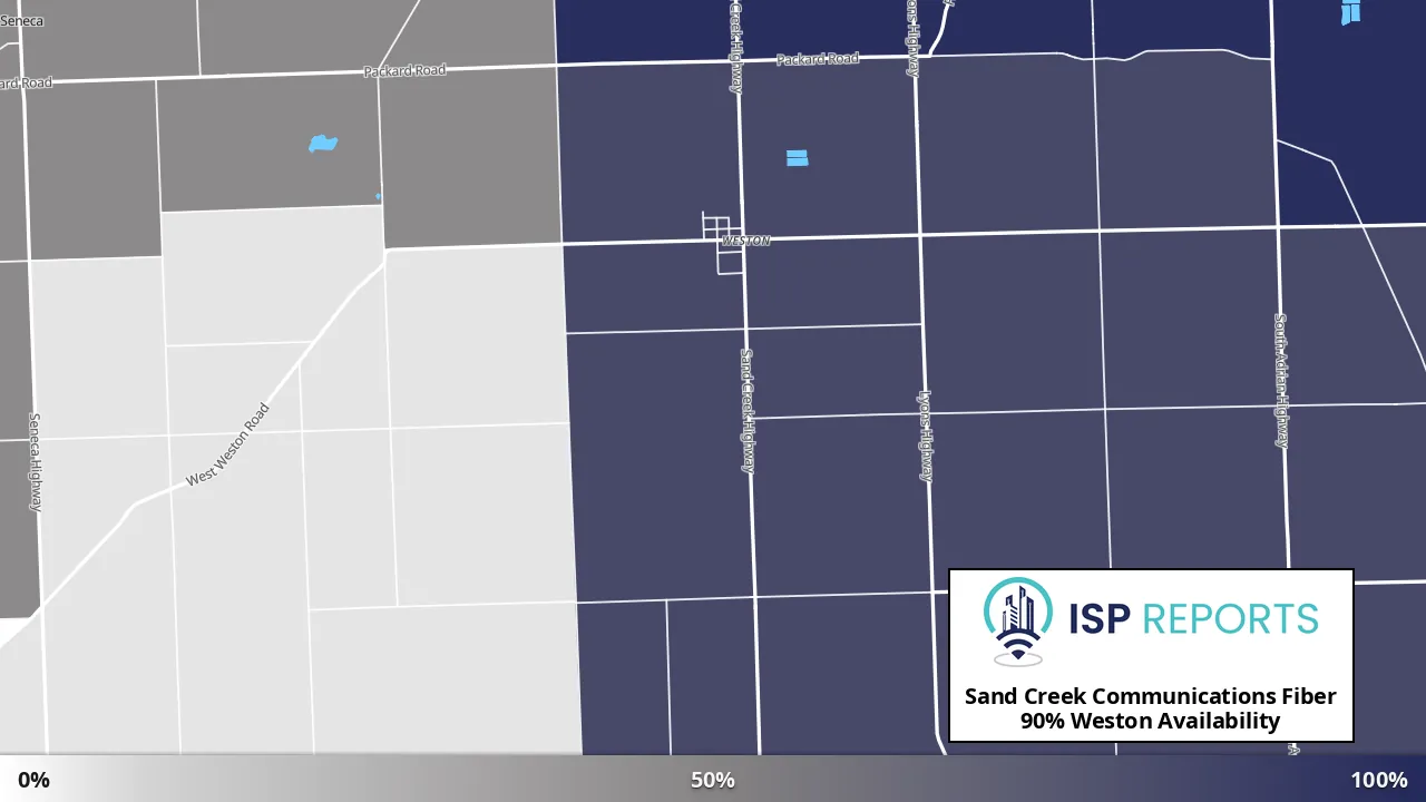Weston, MI map of internet availability