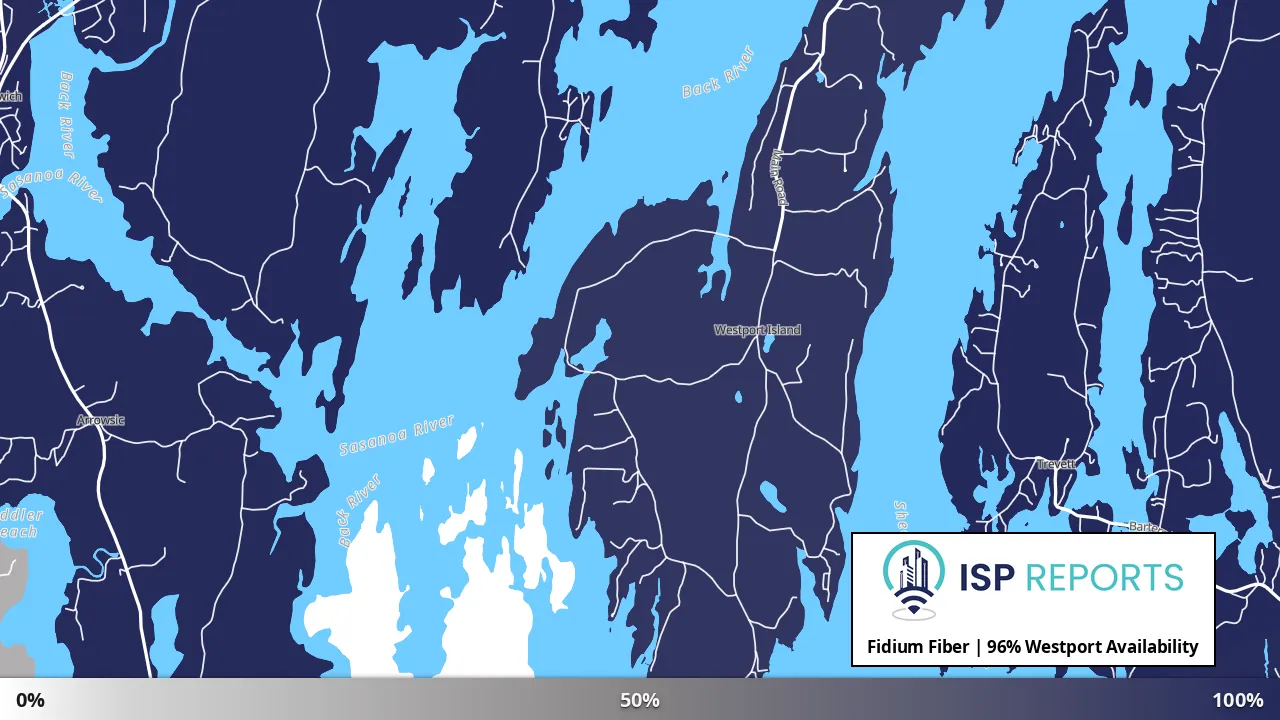 Westport, ME map of internet availability