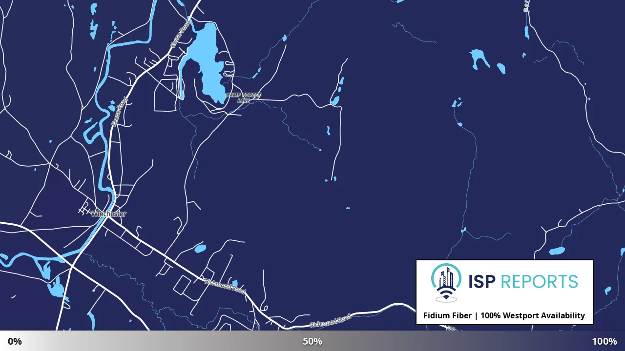 Westport, NH map of internet availability