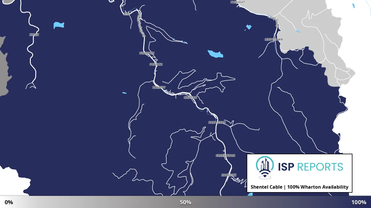 Wharton, WV map of internet availability