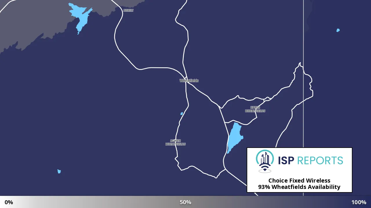 Wheatfields, AZ map of internet availability