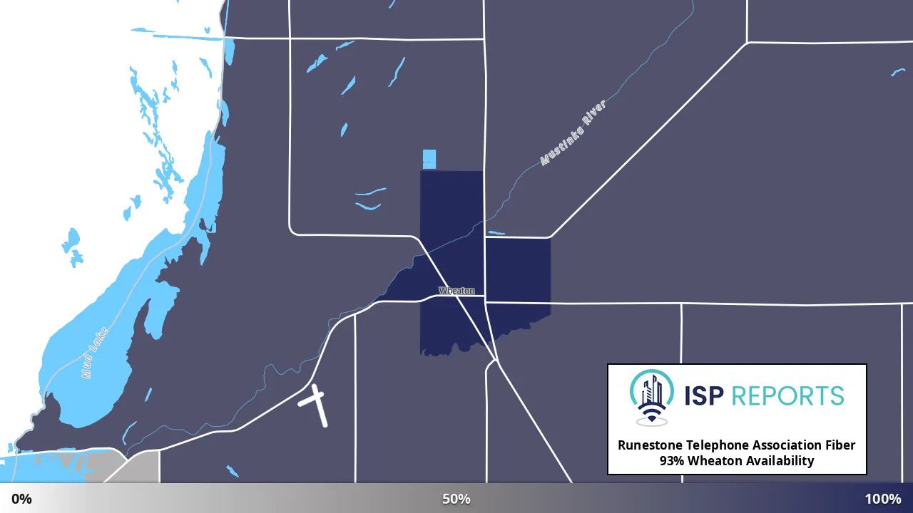 Wheaton, MN map of internet availability