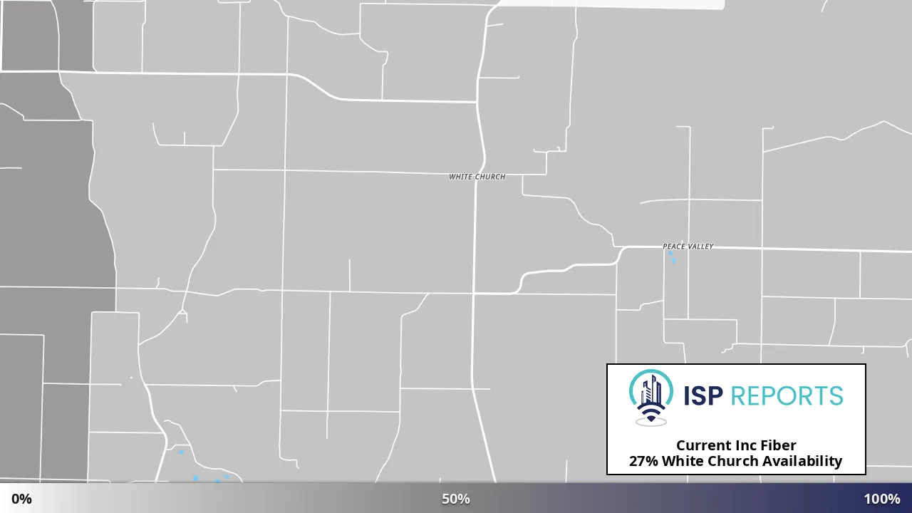 White Church, MO map of internet availability