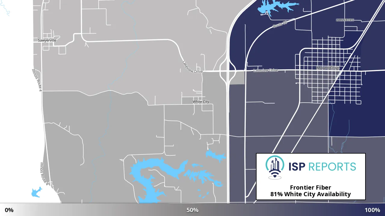 White City, IL map of internet availability
