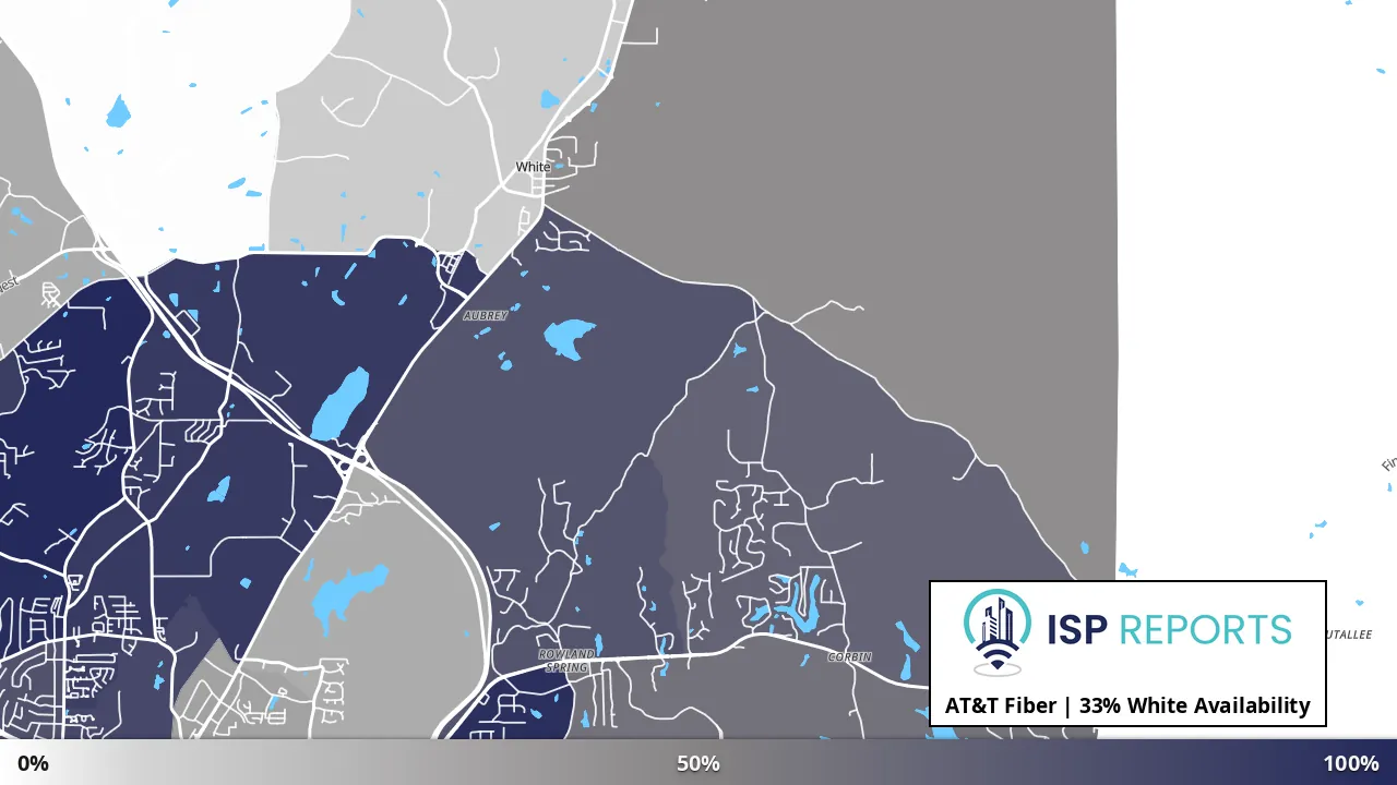 White, GA map of internet availability