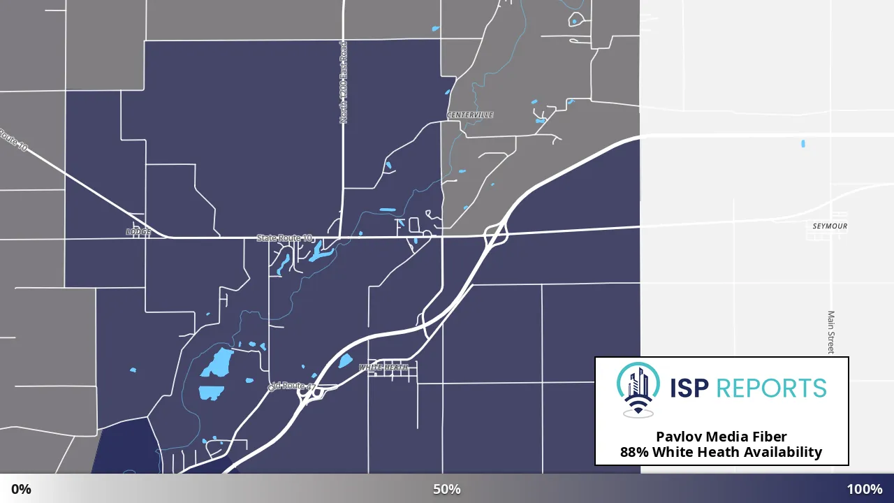 White Heath, IL map of internet availability