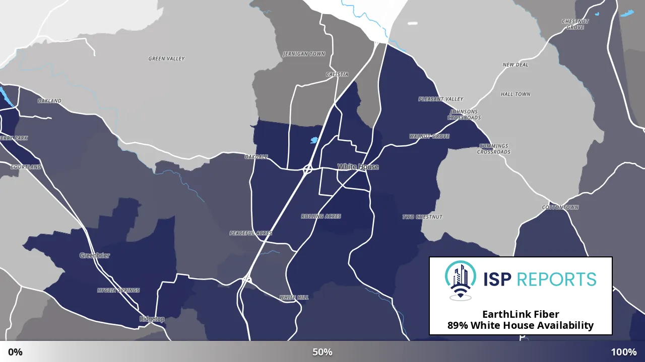 White House, TN map of internet availability