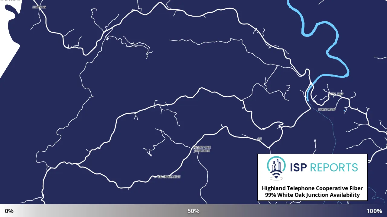 White Oak Junction, KY map of internet availability