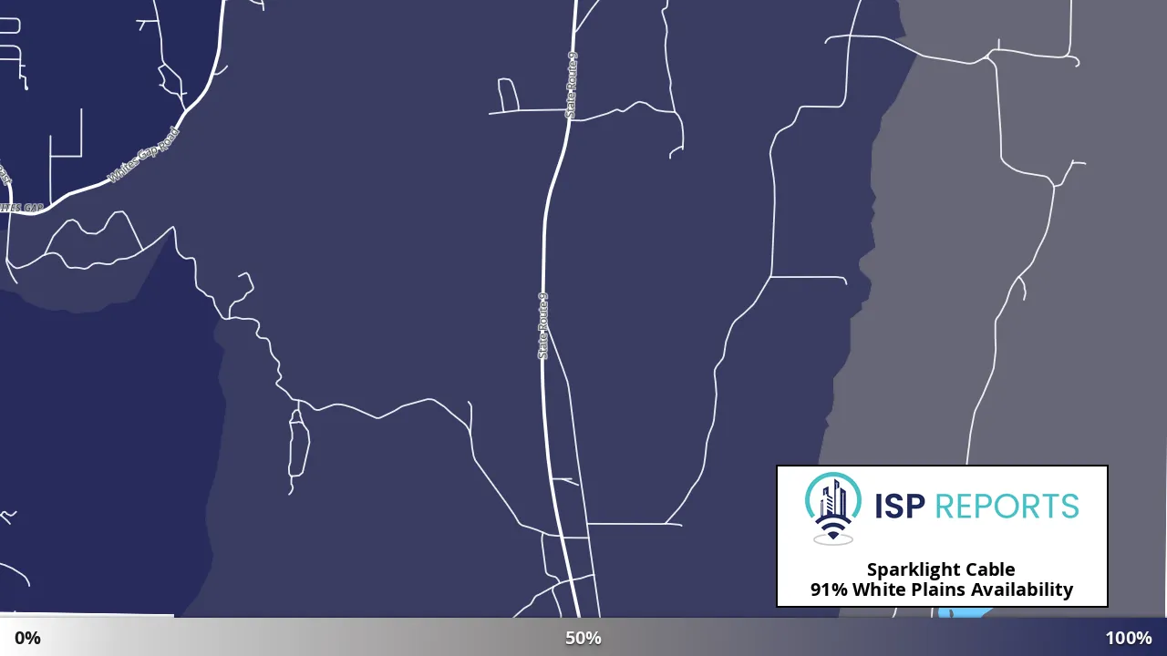 White Plains, AL map of internet availability
