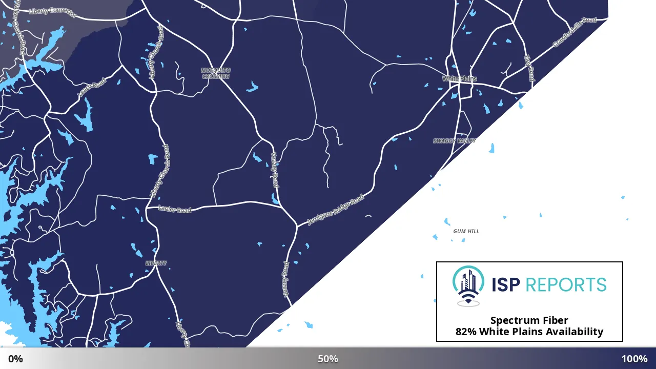 White Plains, GA map of internet availability