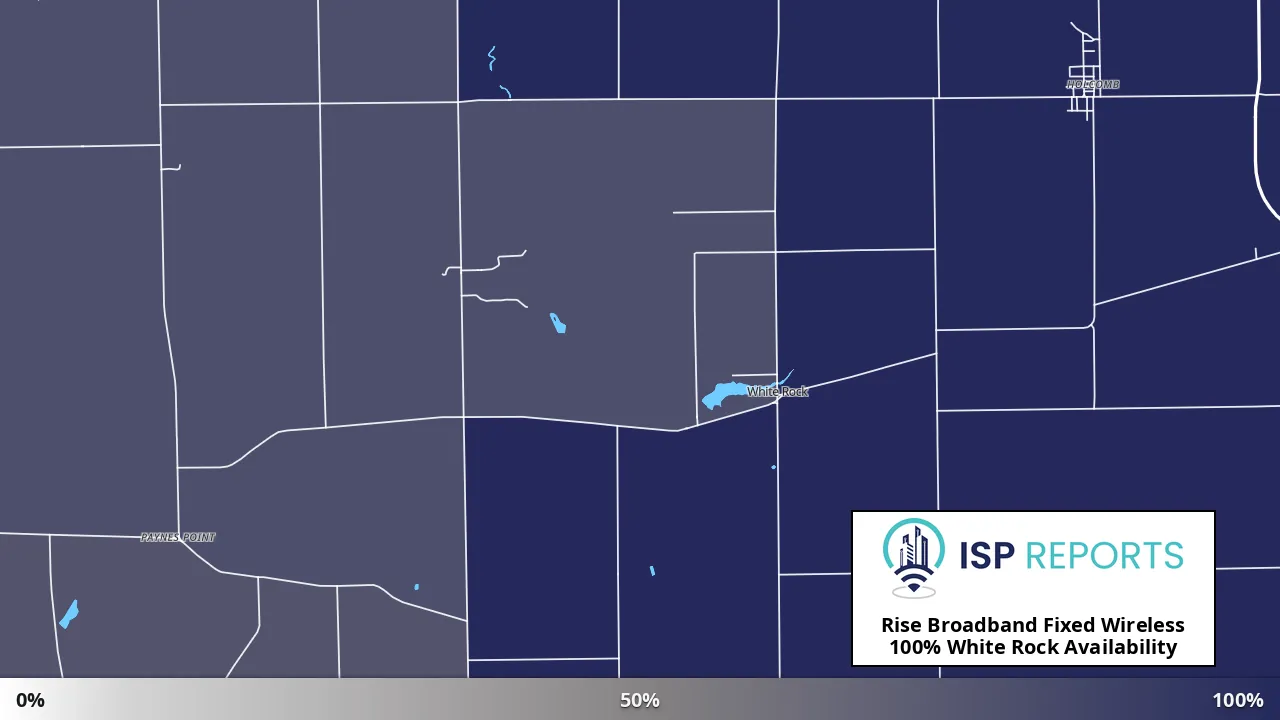 White Rock, IL map of internet availability