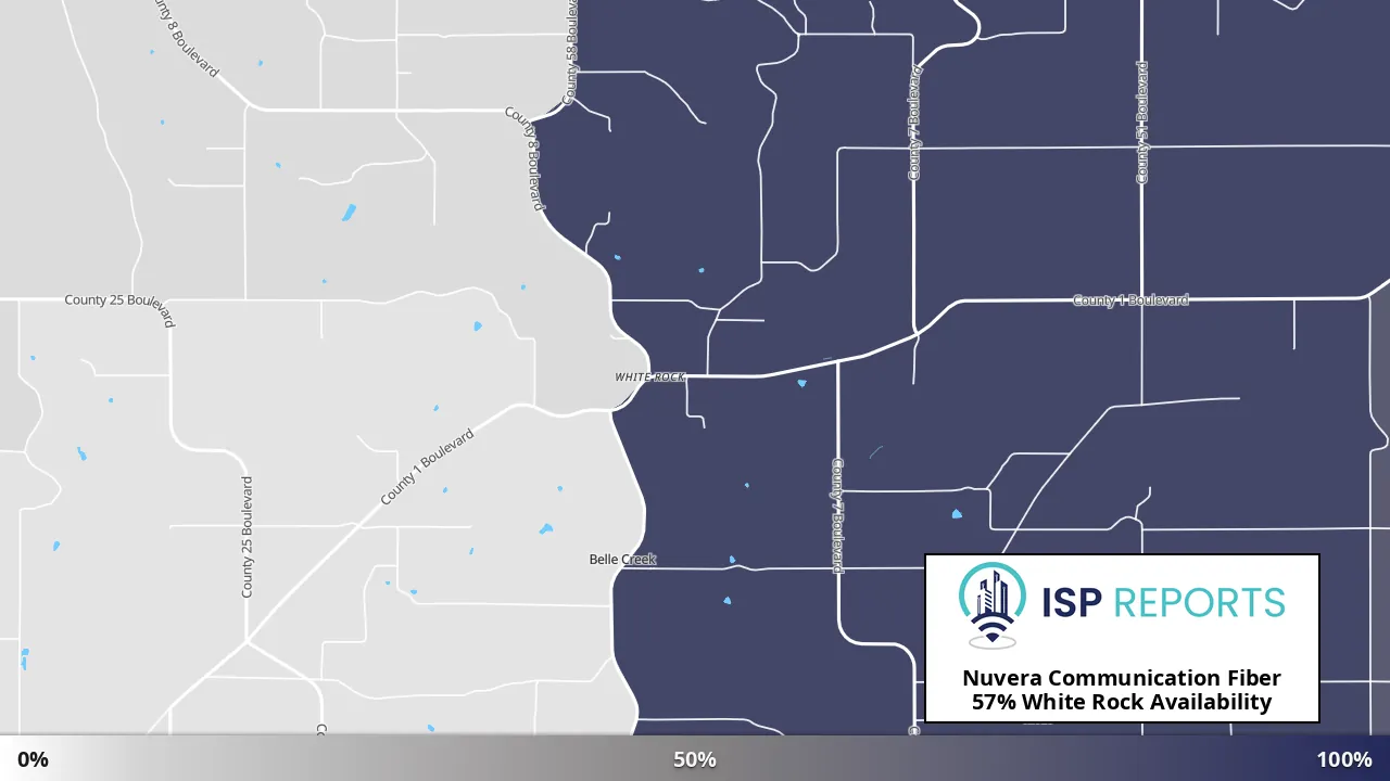 White Rock, MN map of internet availability