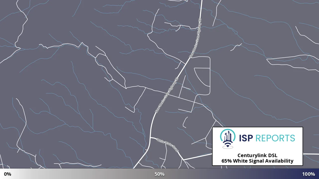 White Signal, NM map of internet availability