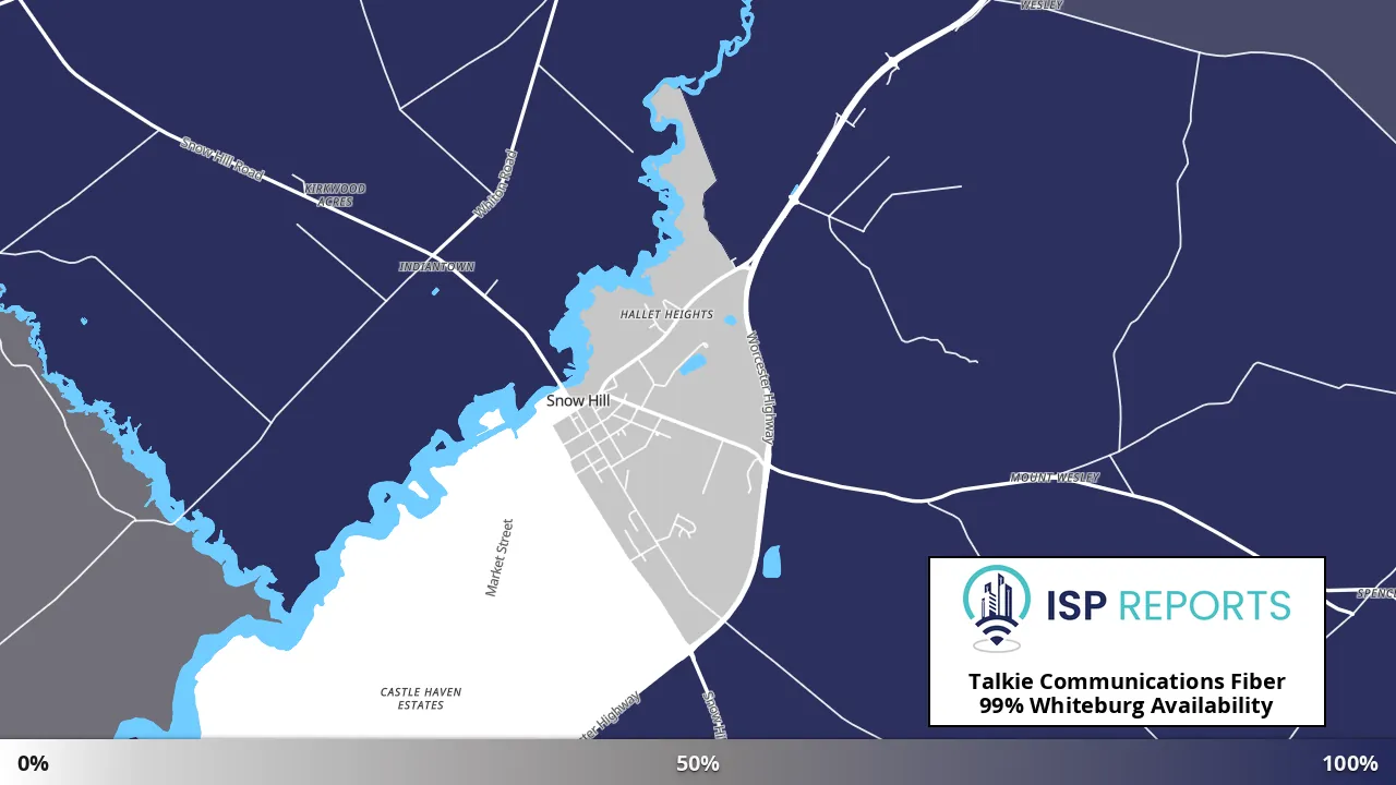 Whiteburg, MD map of internet availability