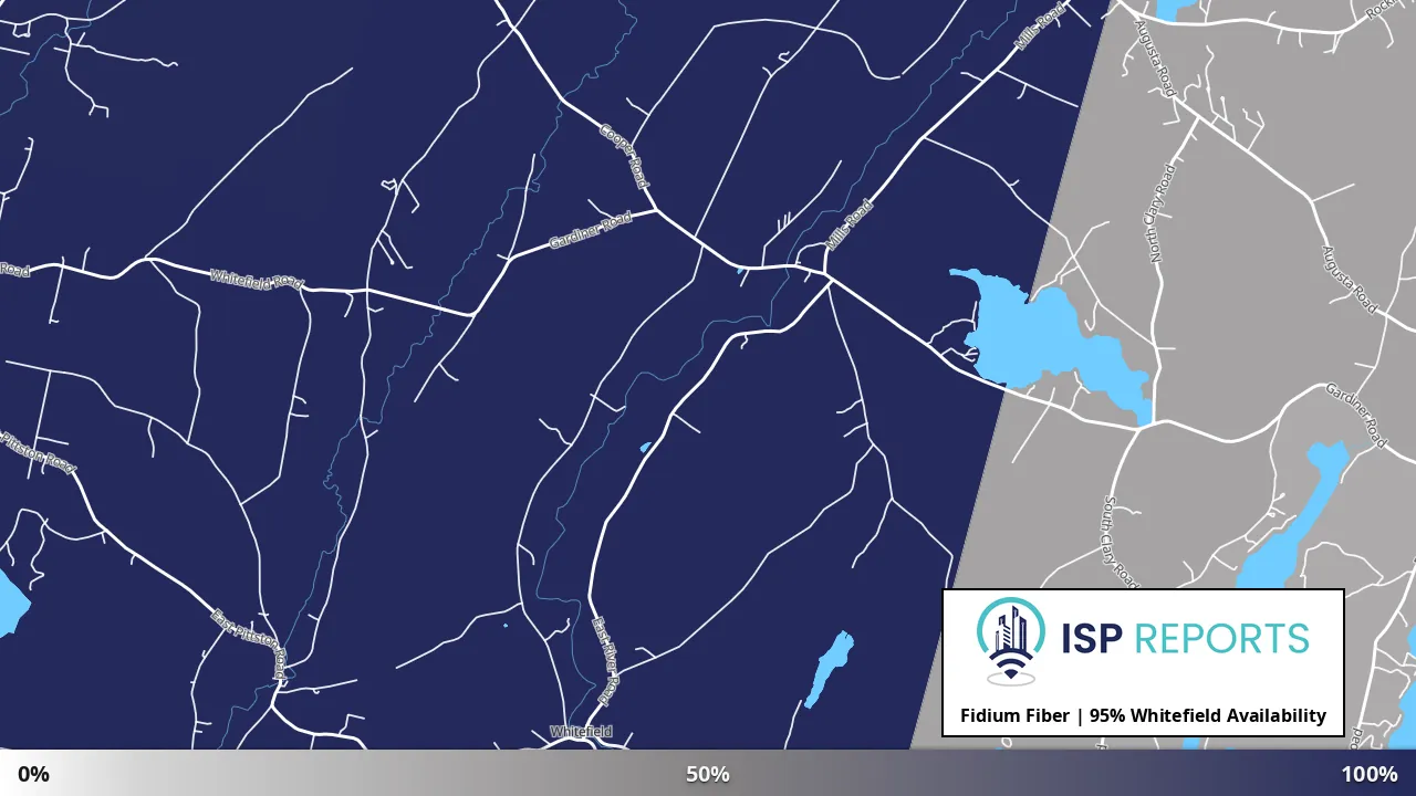 Whitefield, ME map of internet availability