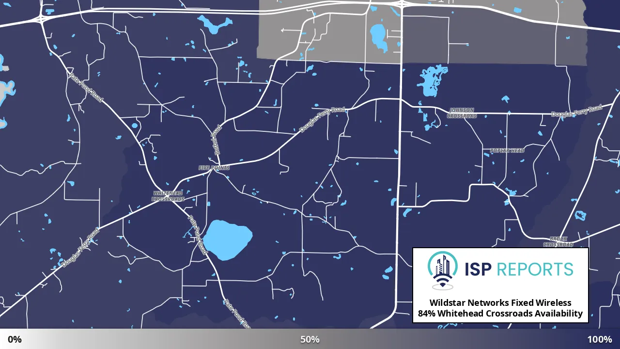 Whitehead Crossroads, FL map of internet availability