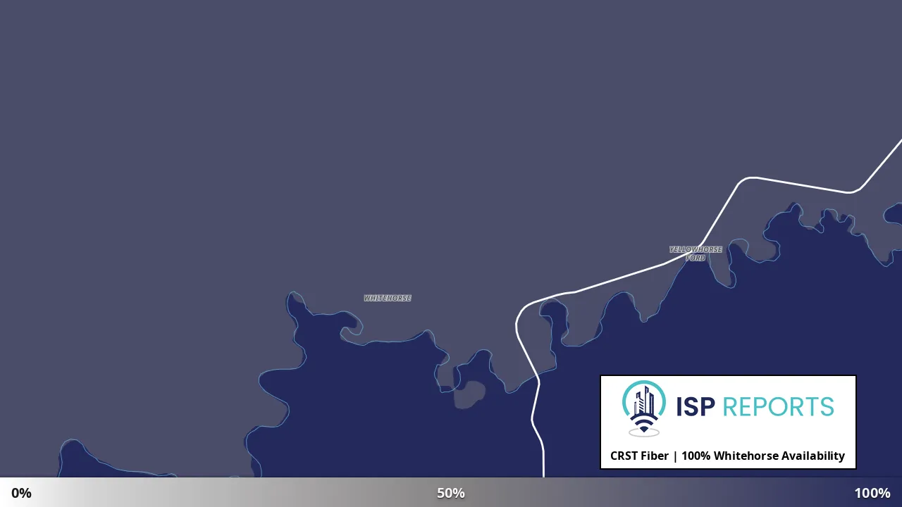 Whitehorse, SD map of internet availability