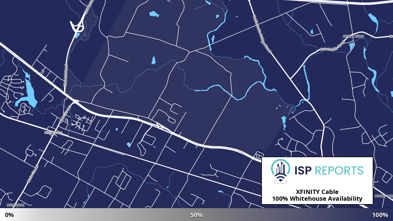 Whitehouse, NJ map of internet availability