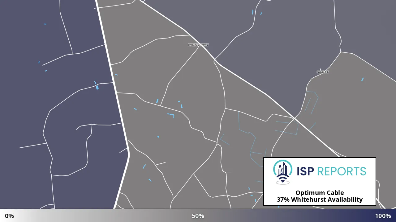 Whitehurst, NC map of internet availability