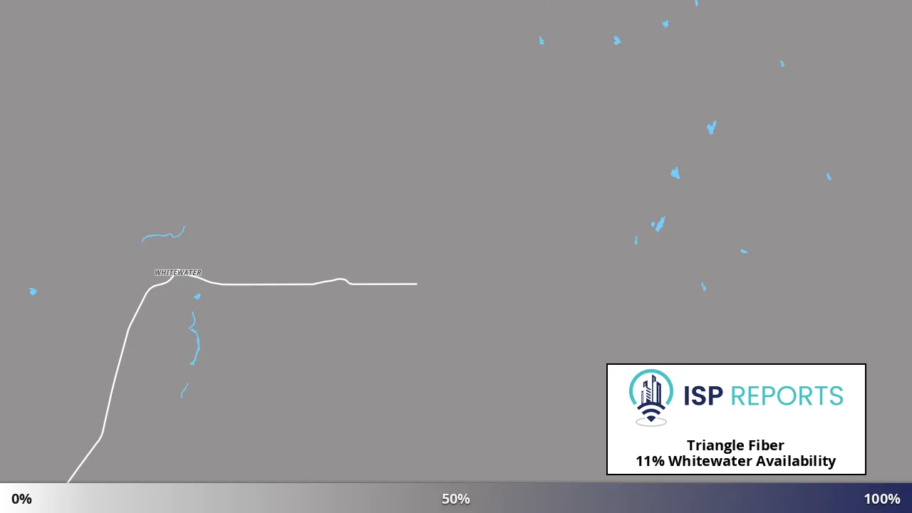 Whitewater, MT map of internet availability