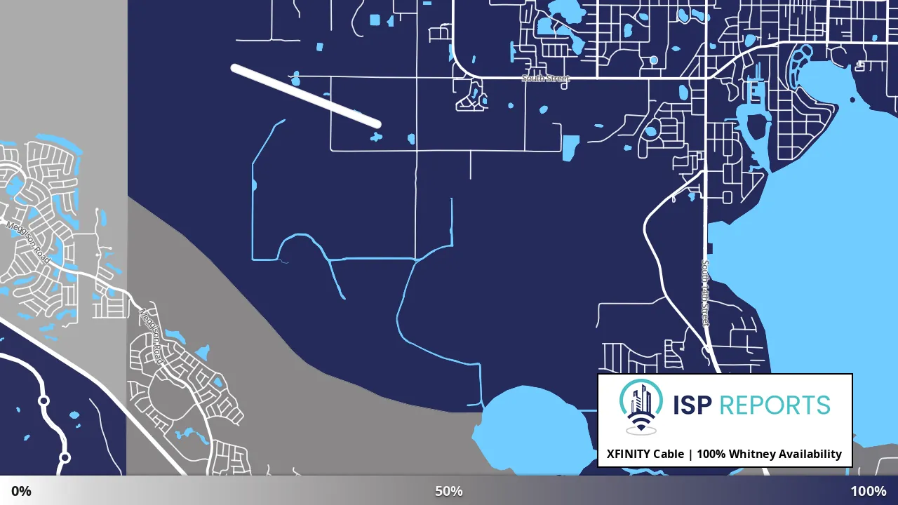 Whitney, FL map of internet availability