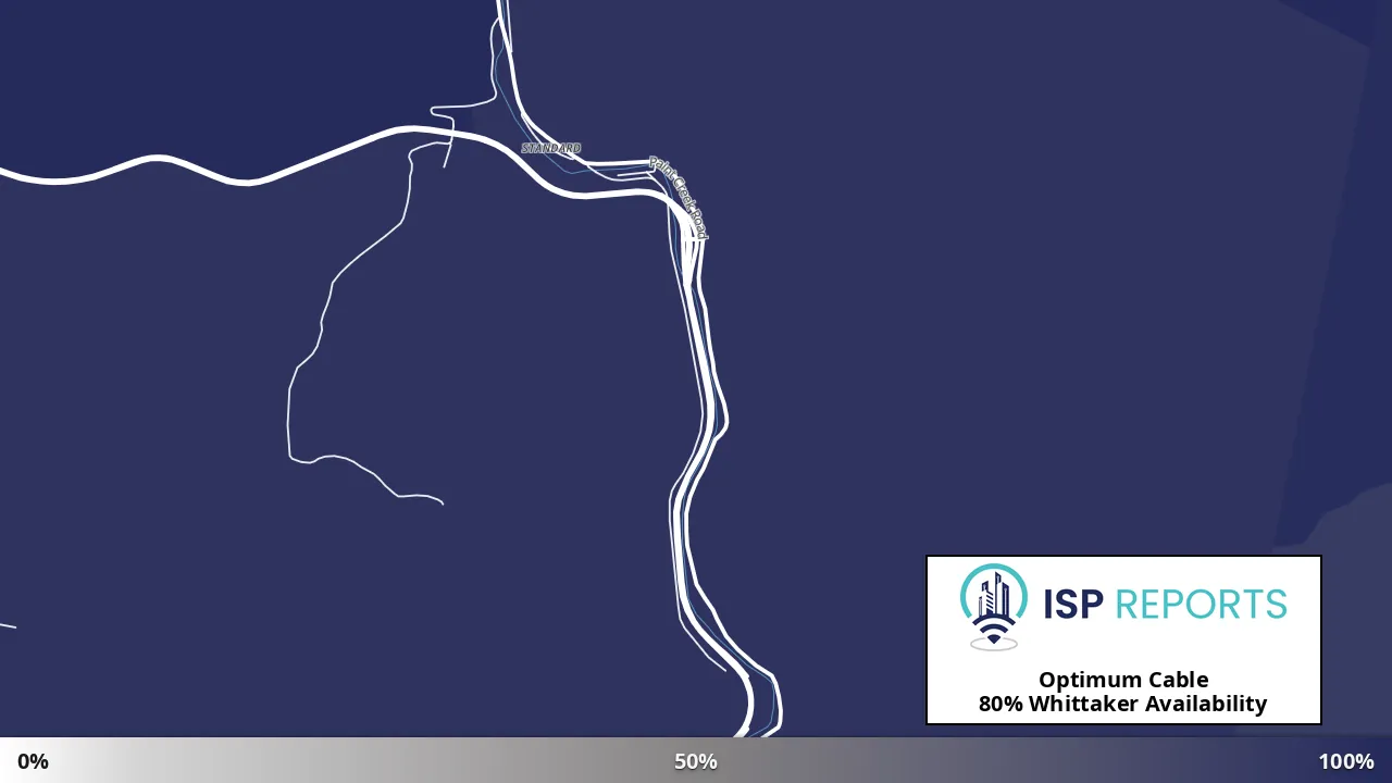Whittaker, WV map of internet availability