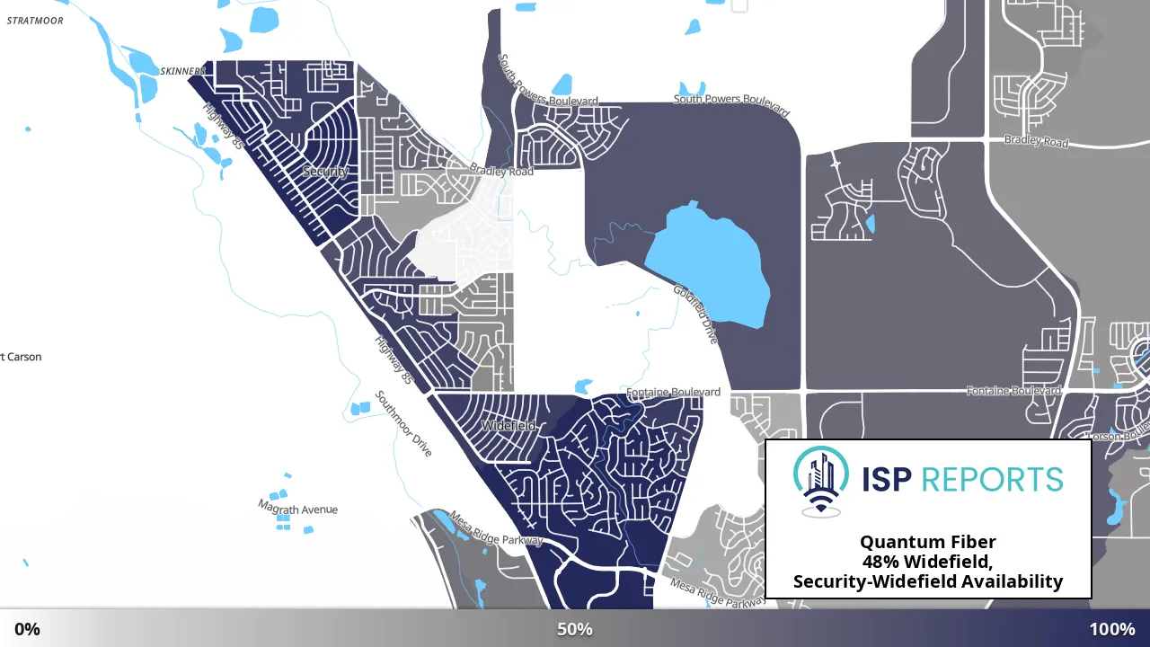 Widefield, Security-Widefield, CO map of internet availability