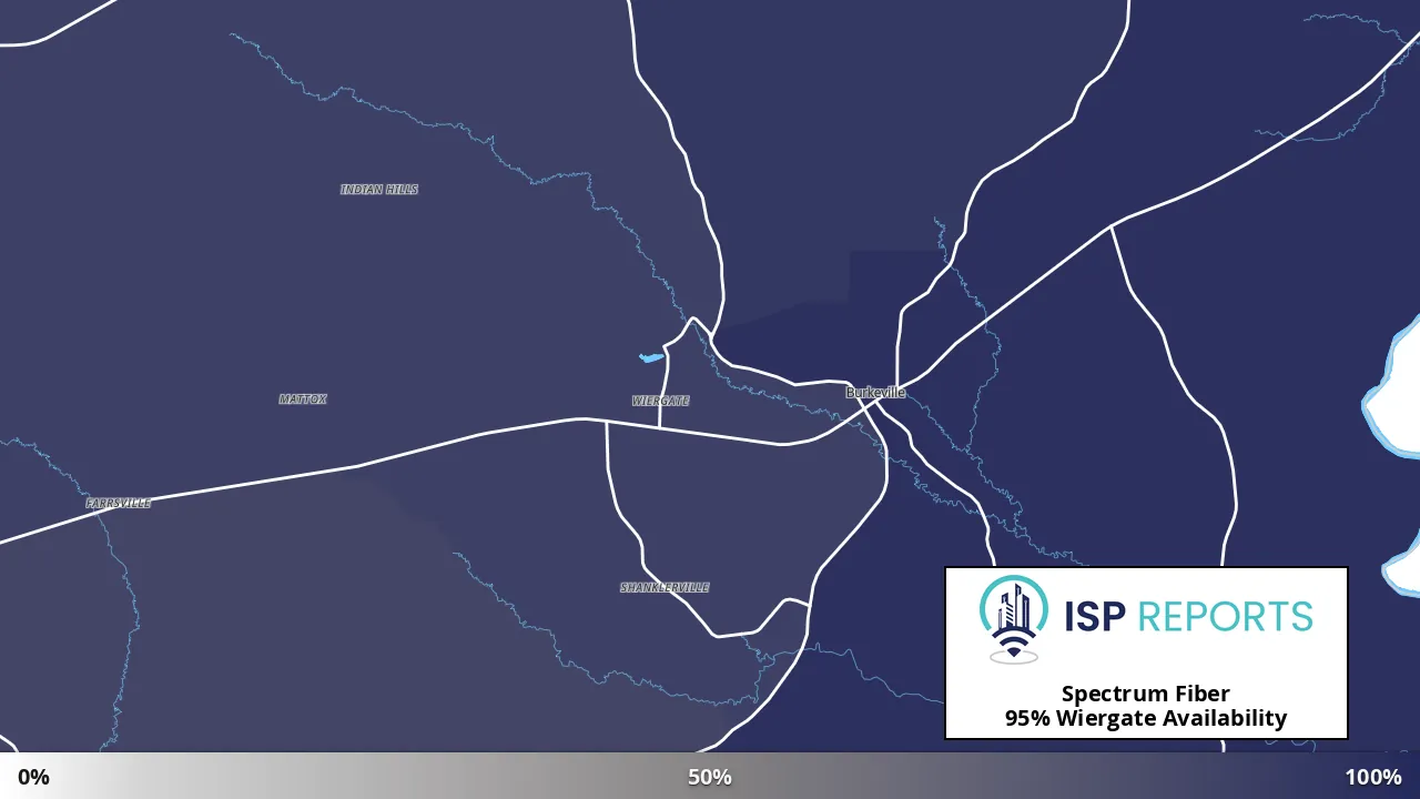 Wiergate, TX map of internet availability