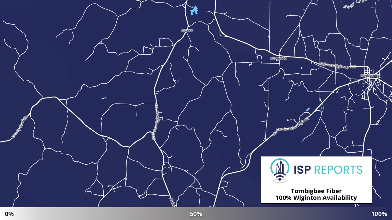 Wiginton, AL map of internet availability