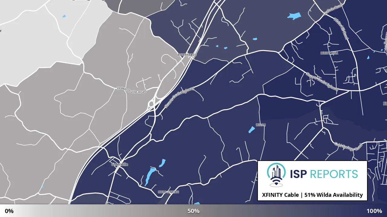 Wilda, VA map of internet availability